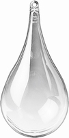 Transparante plastic druppel deelbaar 14,5 cm 