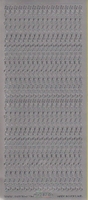 Stickervel Hartelijk Gefeliciteerd zilver 10 x 23 cm