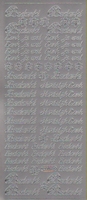 Stickervel Text zilver 10 x 23 cm