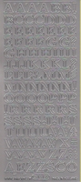 Stickervel Letters zilver 10 x 23 cm
