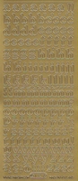 Stickervel Letters goud 10 x 23 cm
