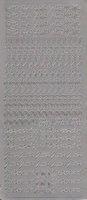 Stickervel Cijfers & Tekst goud 10 x 23 cm