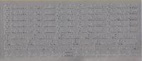 Stickervel Huwelijks Teksten zilver 10 x 23 cm