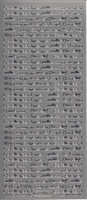 Stickervel Huwelijk Teksten Klein zilver 10 x 23 cm