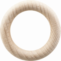 Houten Ring 55mm Ø, 10mm dik 2 stuks