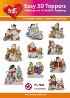 Easy 3D-Toppers, Snowmen 