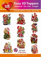 Easy 3D-Toppers, X-Mas Bears 