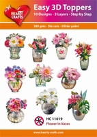Easy 3D-Toppers, Flower in Vases 
