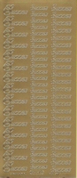 Stickervel Succes goud 10 x 23 cm
