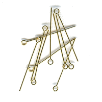 Zakje eye pins 32 mm 100 stuks