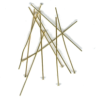 Zakje eye pins 45 mm 100 stuks