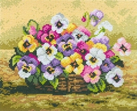 Mand met viooltjes 