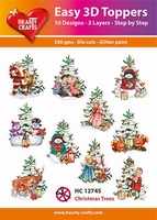 Easy 3D-Toppers, Christmas Trees 