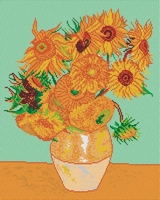 Orchidea Stramien voorbedrukt zonnebloemen Vincent van Gogh 