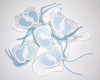 Gelukspoppetjes Babyvoetje Blauw 5 stuks