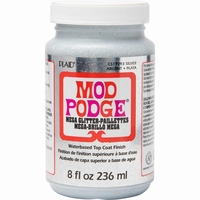 Mod Podge Mega Glitter Zilver 236 ml