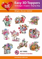 Easy 3D-Toppers, Flowers in Garden 