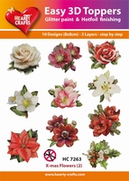 Easy 3D-Toppers X-mas Flowers 