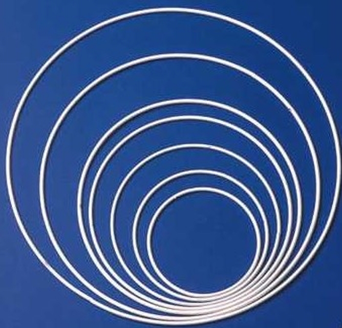 diagonaal afbetalen Rijpen Metalen Ring 50 cm wit - 50 cm