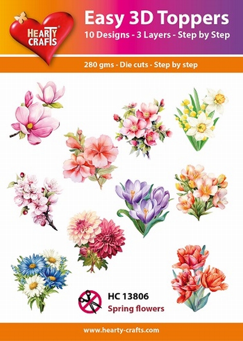 Spring Flower Simpl Easy 3D-Toppers, Spring Flowers